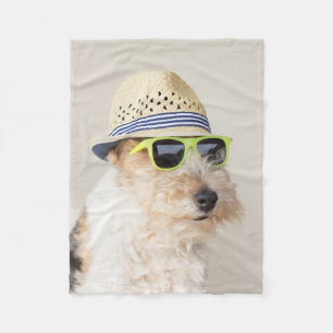 Fox Terrier Fleece Blanket