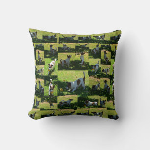 Fox Terrier, Long Hard Day At Work, Throw Cushion. Pillow