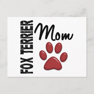 Fox Terrier Mom 2 Postcard