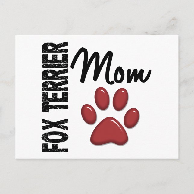 Fox Terrier Mom 2 Postcard (Front)
