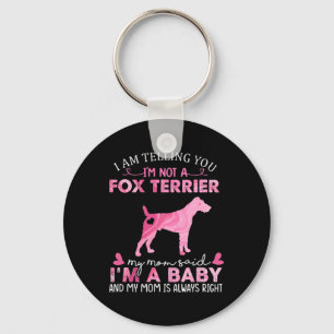 Fox Terrier Mom  Keychain