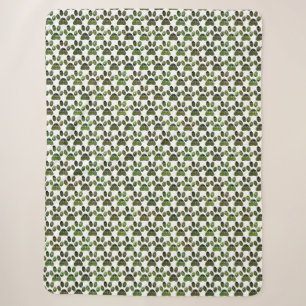 Fox Terrier Paw Prints, Large Sherpa Blanket