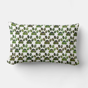 Fox Terrier Paw Prints, Lumbar Cushion