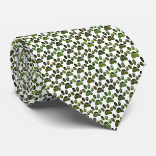 Fox Terrier Paw Prints, Neck Tie