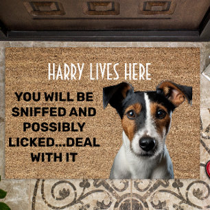 Fox Terrier personalized funny doormat