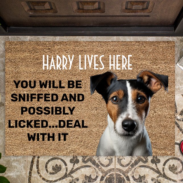 Fox Terrier personalized funny doormat (Creator Uploaded)