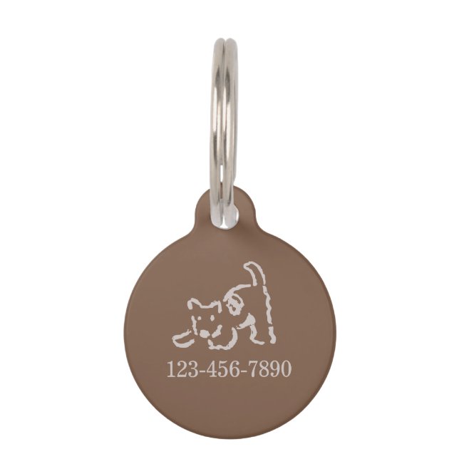 Fox Terrier Personalized Name Dog ID Tag (Back)
