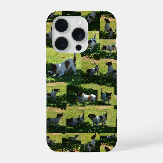Fox Terrier Photo Collage, iPhone Case (Back)