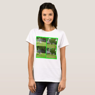 Fox Terrier, Photo Collage, Ladies_White_T-shirt T-Shirt