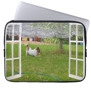 Fox Terrier Play Ball, Laptop Sleeve