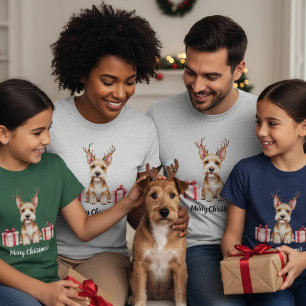 Fox Terrier Reindeer T-Shirt
