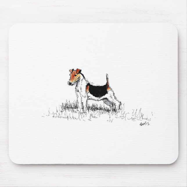 Fox Terrier standing proud Mouse Pad (Front)