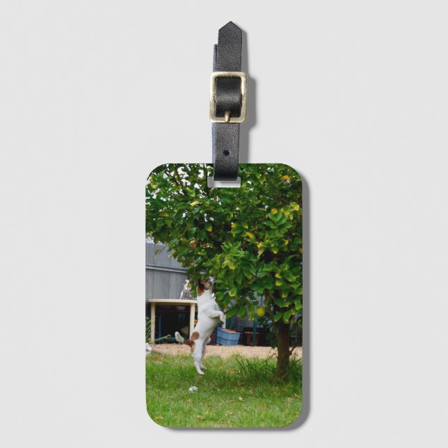 Fox Terrier The Leap, Luggage Tag (Front Vertical)