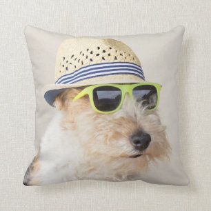 Fox Terrier Throw Pillow