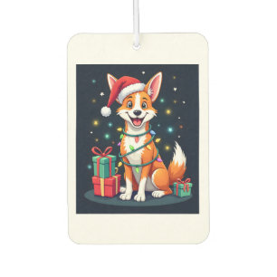 Fox Terrier Xmas Lighting Santa Fox Terrier Dog Ch Air Freshener