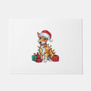 Fox Terrier Xmas Lighting Santa Fox Terrier Dog Ch Doormat