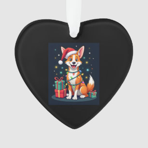 Fox Terrier Xmas Lighting Santa Fox Terrier Dog Ch Ornament