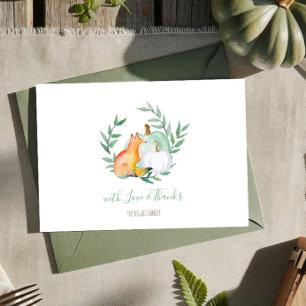 Fox Thank You Card – November Fall Shower