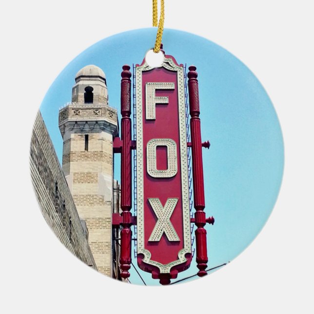 Fox Theatre Ornament, Fox Theatre, Atlanta,Atlanta Ceramic Ornament (Front)