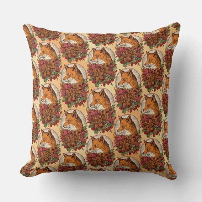 Fox Throw Pillow (Front)