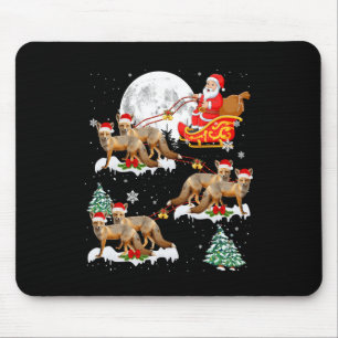 Fox Tree Christmas Sweater Xmas Pet Animal Lover Mouse Pad