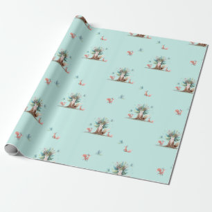 Fox Tree Wrapping Paper