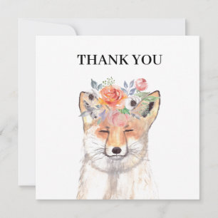 Fox watercolor Orange Brown Wildlife Art Animal