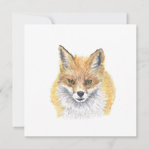 Fox - Watercolour art  Card