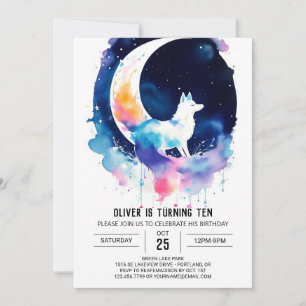 Fox Whimsical Woodland Birthday Invitation