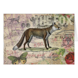 Fox Wildlife Vintage Animal Illustration