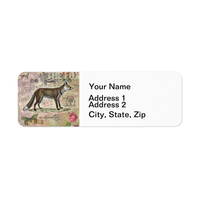 Fox Wildlife Vintage Animal Illustration  (Front)