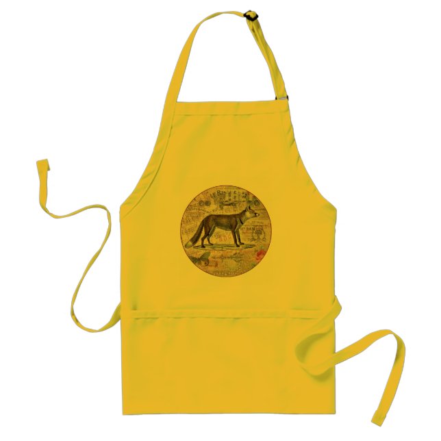 Fox Wildlife Vintage Animal Illustration  Standard Apron (Front)
