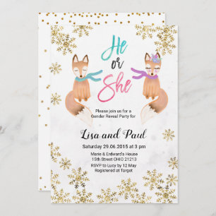 Fox Winter Gold : invitation
