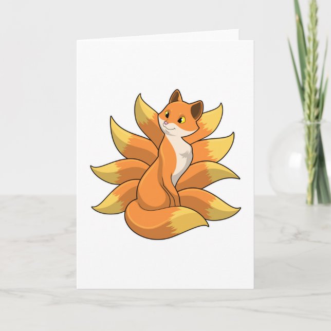 Fox with 9 Fox tails Card (Front)