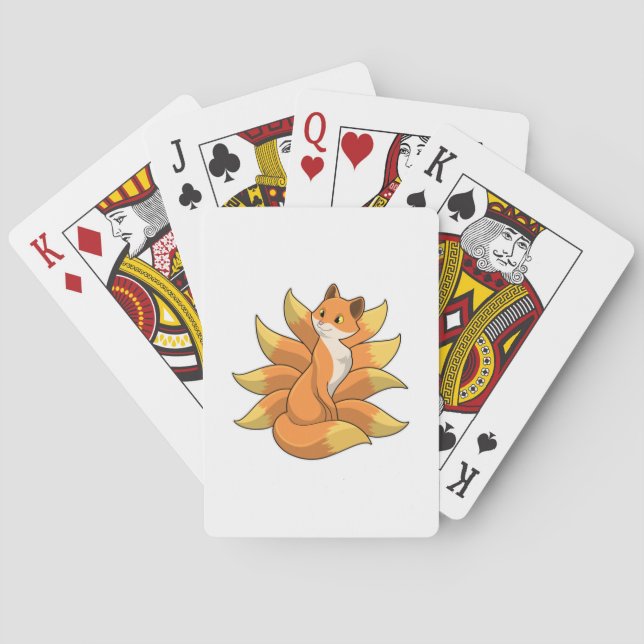 Fox with 9 Fox tails Playing Cards (Back)
