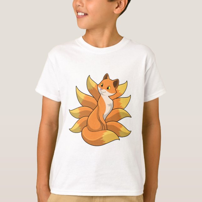 Fox with 9 Fox tails T-Shirt (Front)