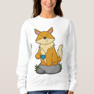 Fox with Coffee cup Sweatshirt