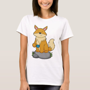 Fox with Coffee cup T-Shirt