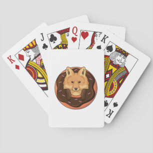Fox with Doughnut Playing Cards