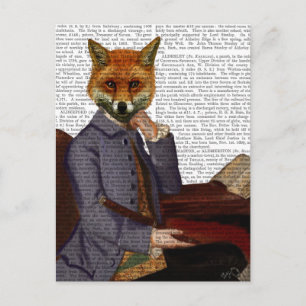Fox With Flute 2 Postcard