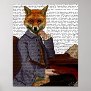 Fox With Flute Poster