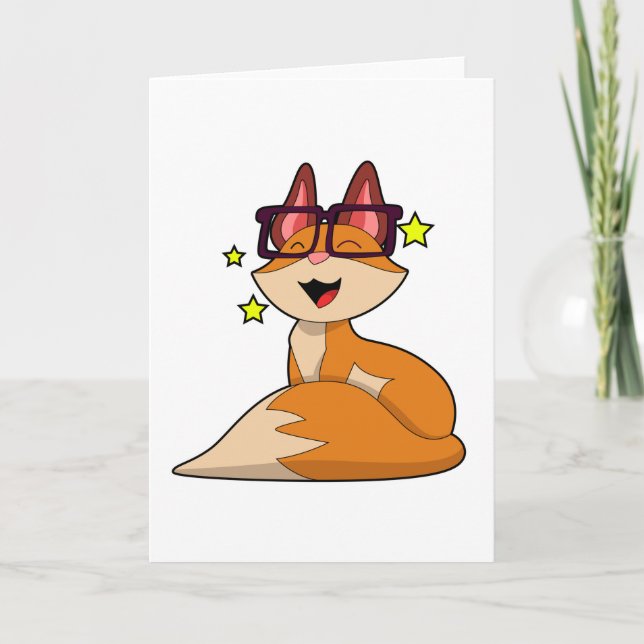 Fox with Glasses Card (Front)