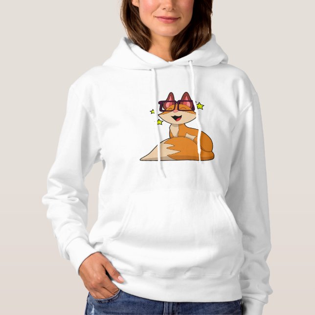 Fox with Glasses Hoodie (Front)