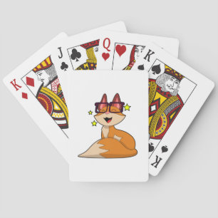 Fox with Glasses Playing Cards