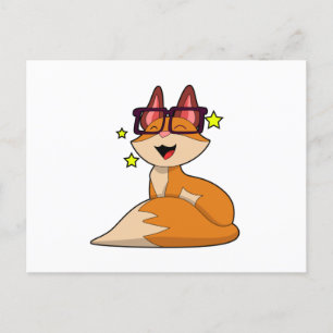 Fox with Glasses Postcard