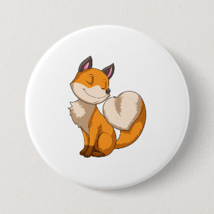 Fox with Heart 3 Inch Round Button