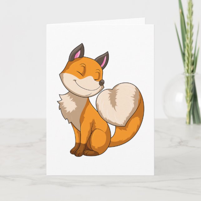 Fox with Heart Card (Front)
