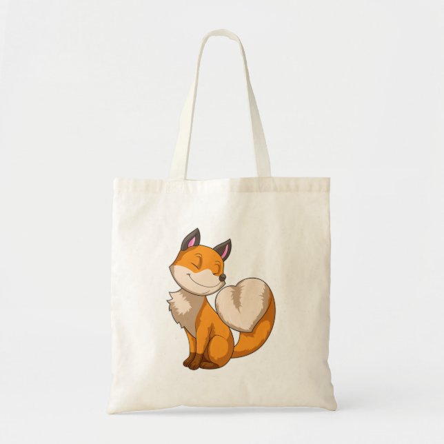 Fox with Heart Tote Bag (Front)