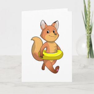 Fox with Lifebuoy Card