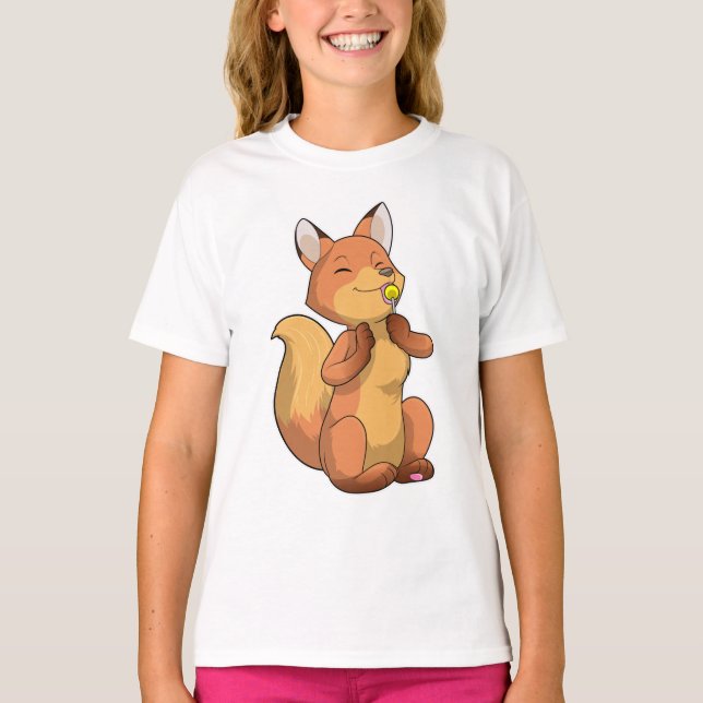 Fox with Lollipop T-Shirt (Front)